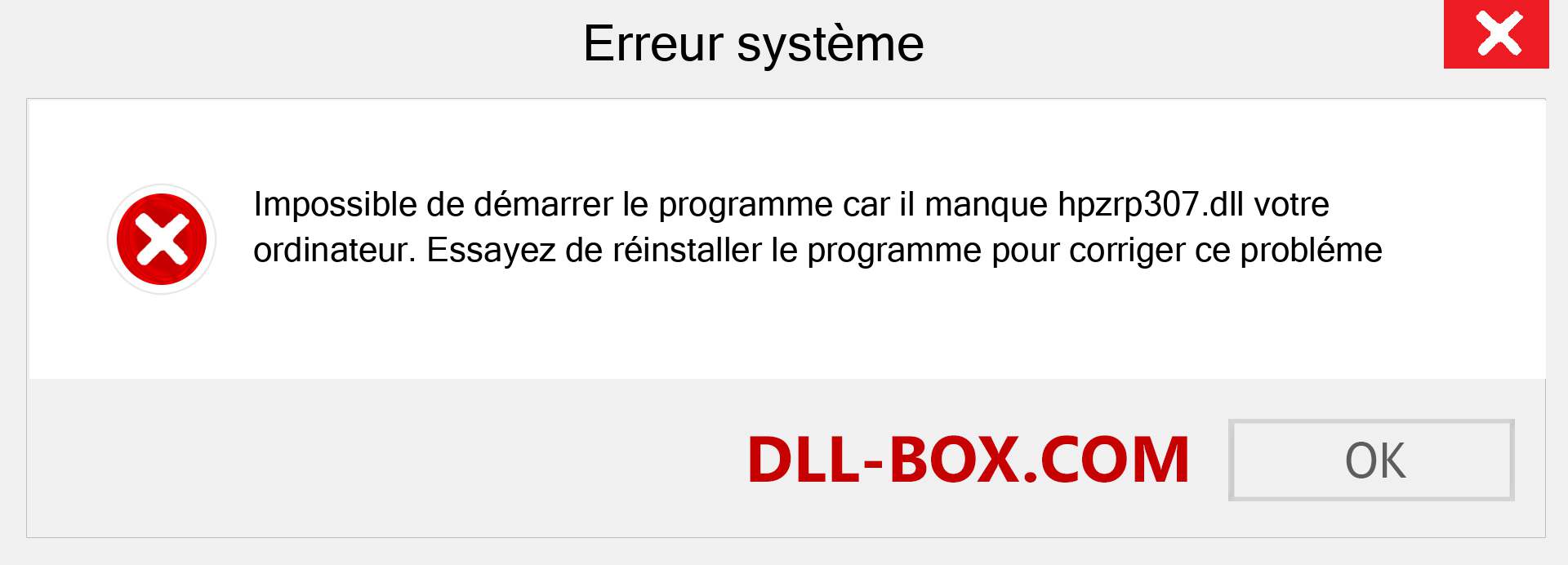 Le fichier hpzrp307.dll est manquant ?. Télécharger pour Windows 7, 8, 10 - Correction de l'erreur manquante hpzrp307 dll sur Windows, photos, images