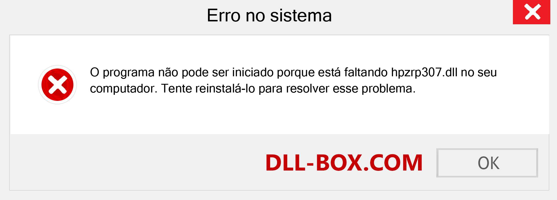 Arquivo hpzrp307.dll ausente ?. Download para Windows 7, 8, 10 - Correção de erro ausente hpzrp307 dll no Windows, fotos, imagens